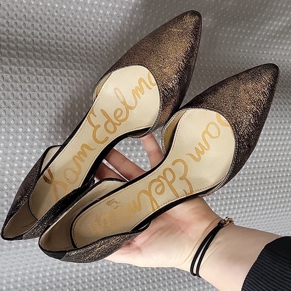 Sam Edelman Opal Metallic  Pumps Size 8.5 - Picture 2 of 6
